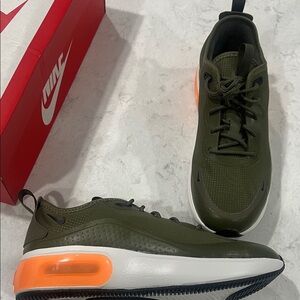Nike Olive and Orange Athletic Shoes